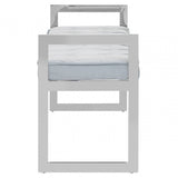 Inspire Powder Blue And Silver Finish Bench