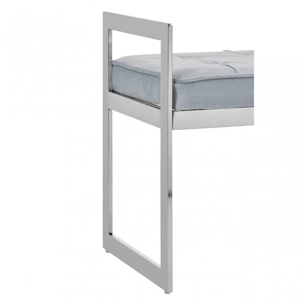 Inspire Powder Blue And Silver Finish Bench