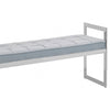 Inspire Powder Blue And Silver Finish Bench