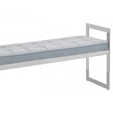 Inspire Powder Blue And Silver Finish Bench