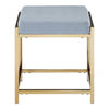 Inspire Powder Blue Velvet And Gold Stool