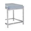 Inspire Powder Blue Velvet And Silver Stool
