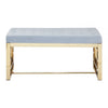 Inspire Powder Grey Tufted Bench