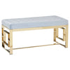 Inspire Powder Grey Tufted Bench