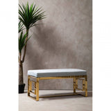 Inspire Powder Grey Tufted Bench