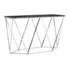Inspire Rectangular Black Marble Console Table