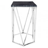 Inspire Rectangular Black Marble Console Table