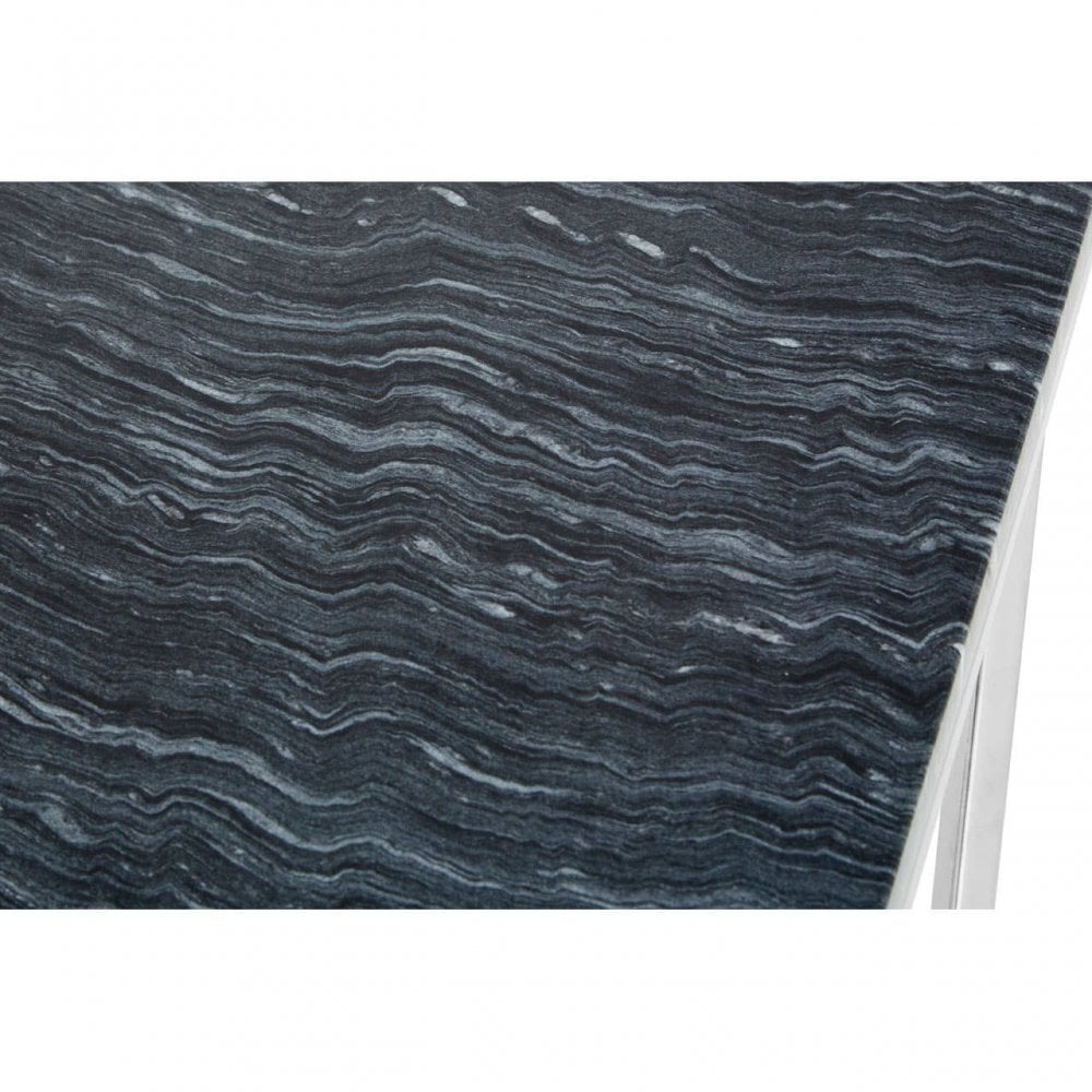 Inspire Rectangular Black Marble Console Table