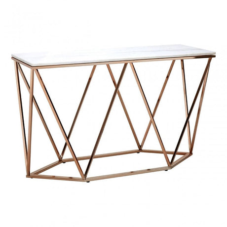 Inspire Rectangular Champagne Console Table