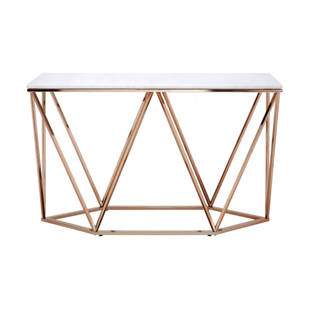 Inspire Rectangular Champagne Console Table