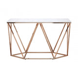 Inspire Rectangular Champagne Console Table