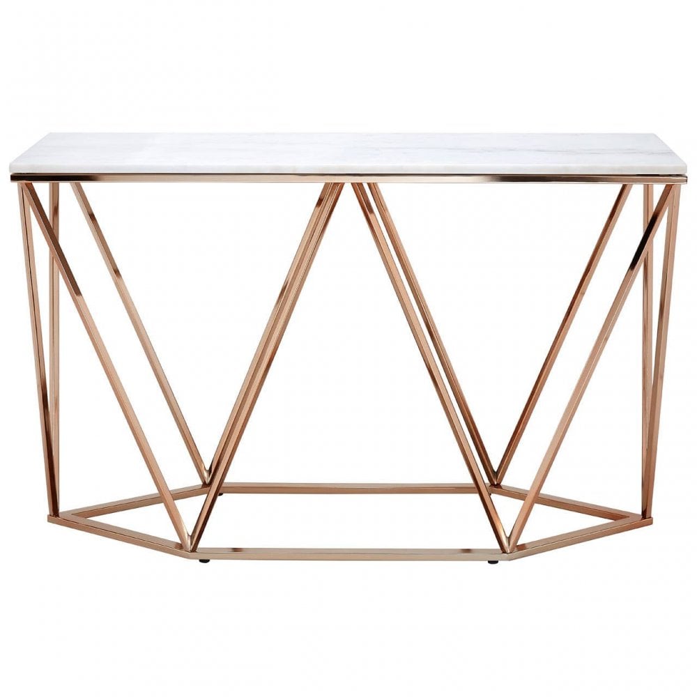 Inspire Rectangular Champagne Console Table