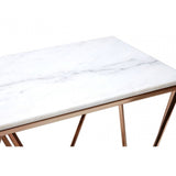 Inspire Rectangular Champagne Console Table