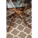 Inspire Rectangular Rose Gold Dining Table