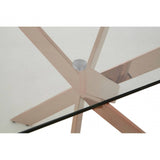 Inspire Rectangular Rose Gold Dining Table