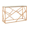 Inspire Rose Gold Geometric Console Table