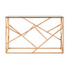 Inspire Rose Gold Geometric Console Table