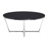 Inspire Round Black Faux Marble Coffee Table