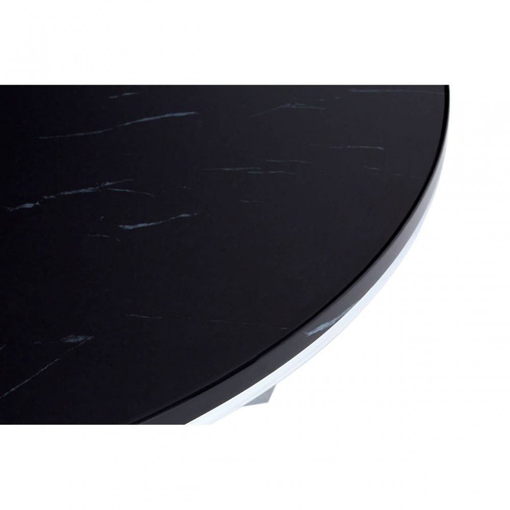 Inspire Round Black Faux Marble Coffee Table