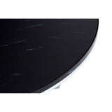 Inspire Round Black Faux Marble Coffee Table