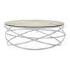 Inspire Round Silver Swirl Base Coffee Table