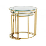 Inspire Set Of 3 Gold Brushed Nesting Tables