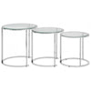 Inspire Set Of 3 Silver Nesting Table S