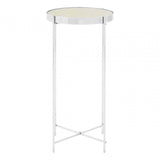 Inspire Silver Mirror Tall Side Table