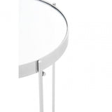 Inspire Silver Mirror Tall Side Table