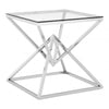 Inspire Square Silver Finish End Table