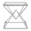 Inspire Square Silver Finish End Table