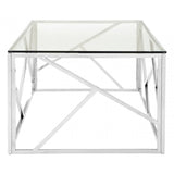 Inspire Stainless Steel Geometric Coffee Table