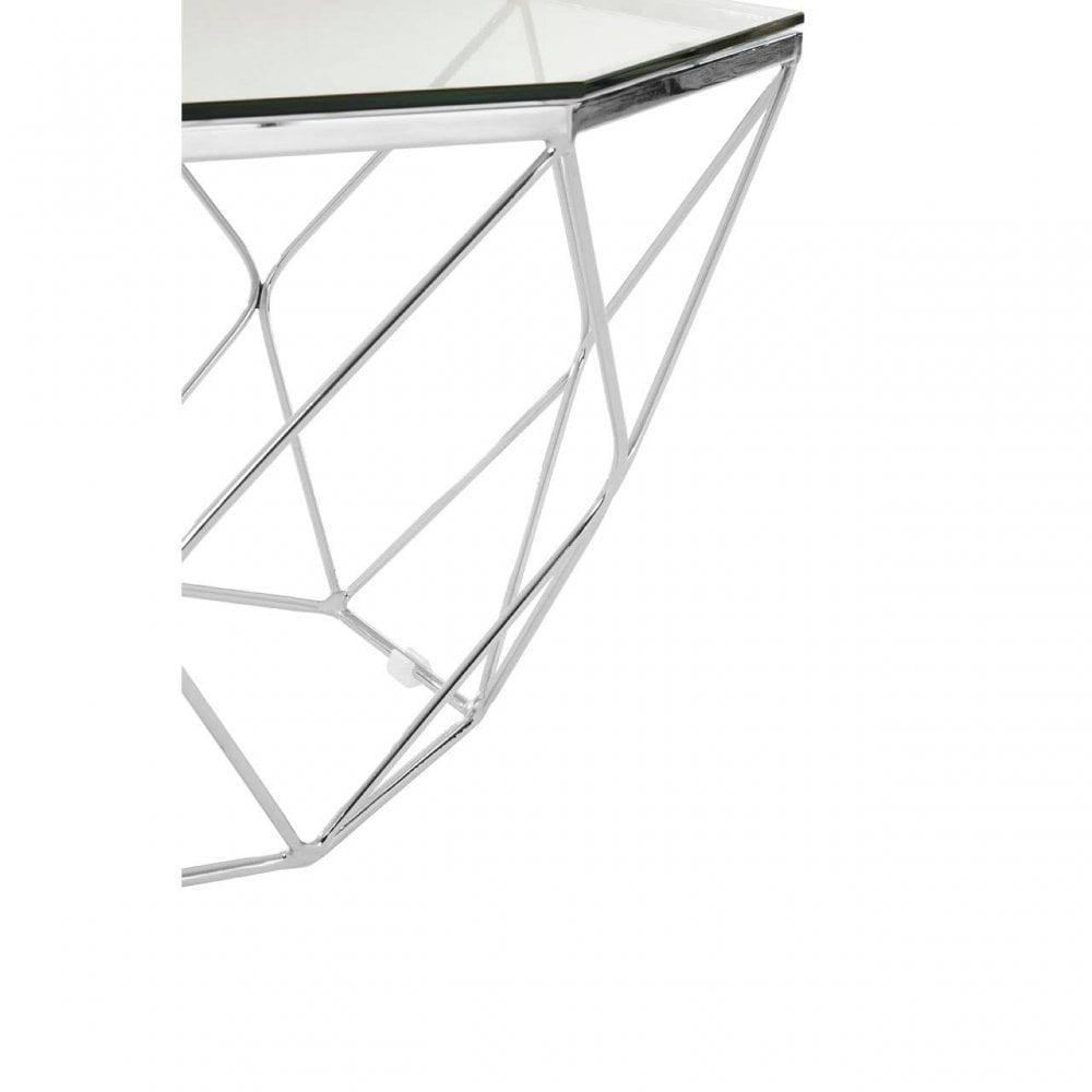 Inspire Tempered Glass Chrome Coffee Table