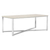 Inspire White Faux Marble Chrome Coffee Table