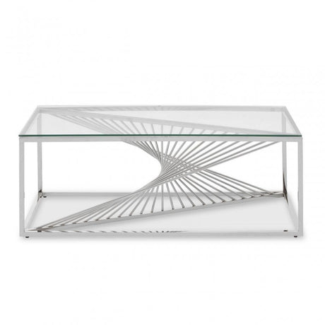 Vivara Coffee Table With Silver Finish Frame