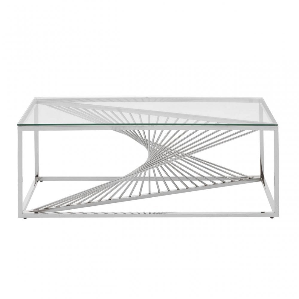 Vivara Coffee Table With Silver Finish Frame