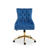 Marcella Blue Velvet Home Office Chair