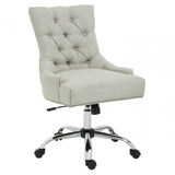 Marcella Natural Velvet Home Office Chair