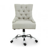 Marcella Natural Velvet Home Office Chair