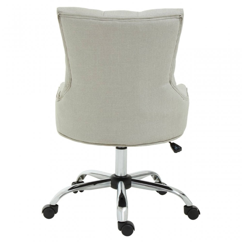 Marcella Natural Velvet Home Office Chair