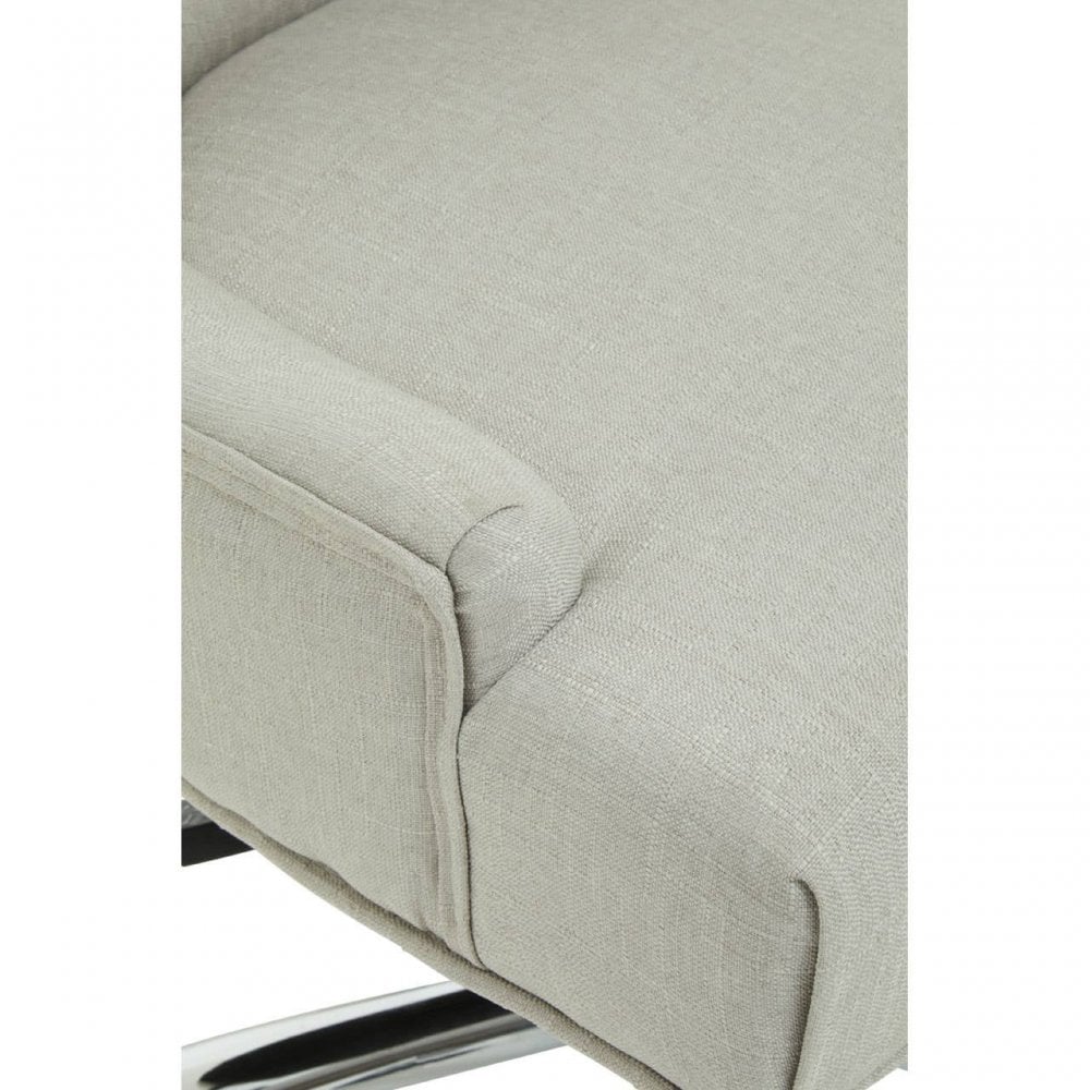 Marcella Natural Velvet Home Office Chair