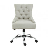 Marcella Natural Velvet Home Office Chair