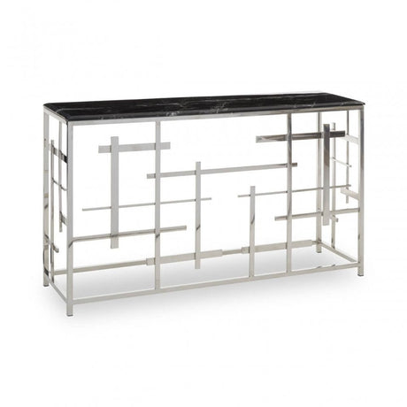 Verona Black Marble Console Table
