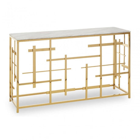 Verona White Marble Console Table
