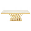 Lavello White Marble And Titan Gold Coffee Table