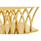 Lavello White Marble And Titan Gold Coffee Table