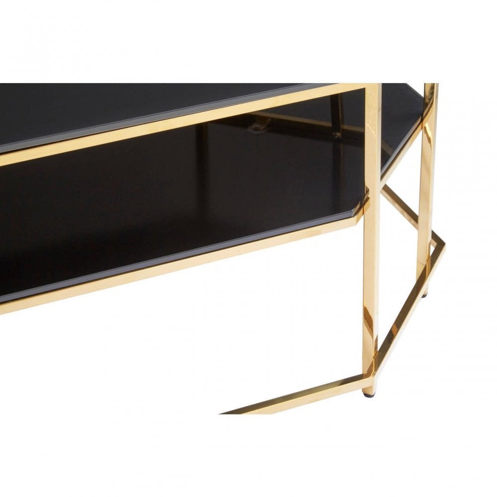 Verrazano Black Tempered Glass Coffee Table