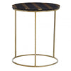 Metis Black And Gold Side Table