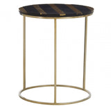 Metis Black And Gold Side Table