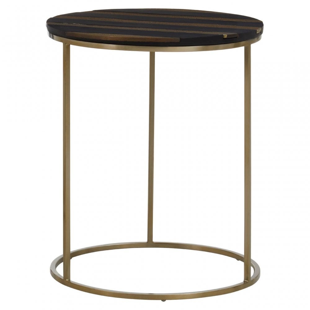 Metis Black And Gold Side Table